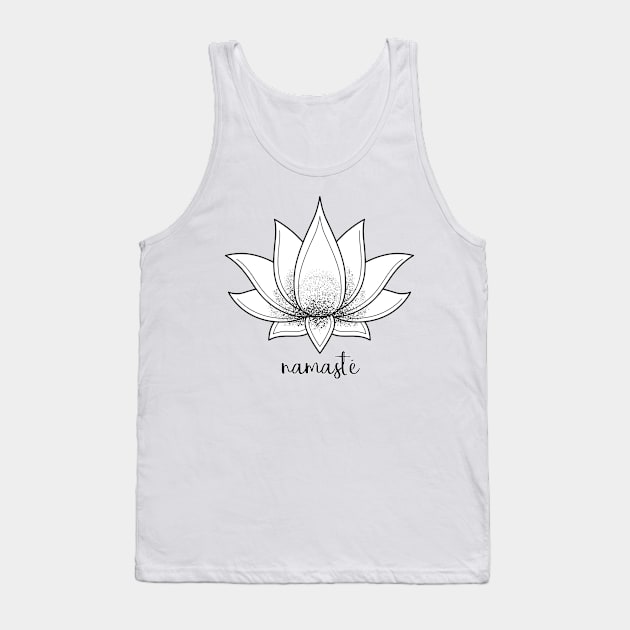 Namasté lotus flower, symbol of purity, resilience Tank Top by AudreyJanvier